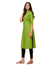 Mimosa Women Green Color Printed Straight Kurta