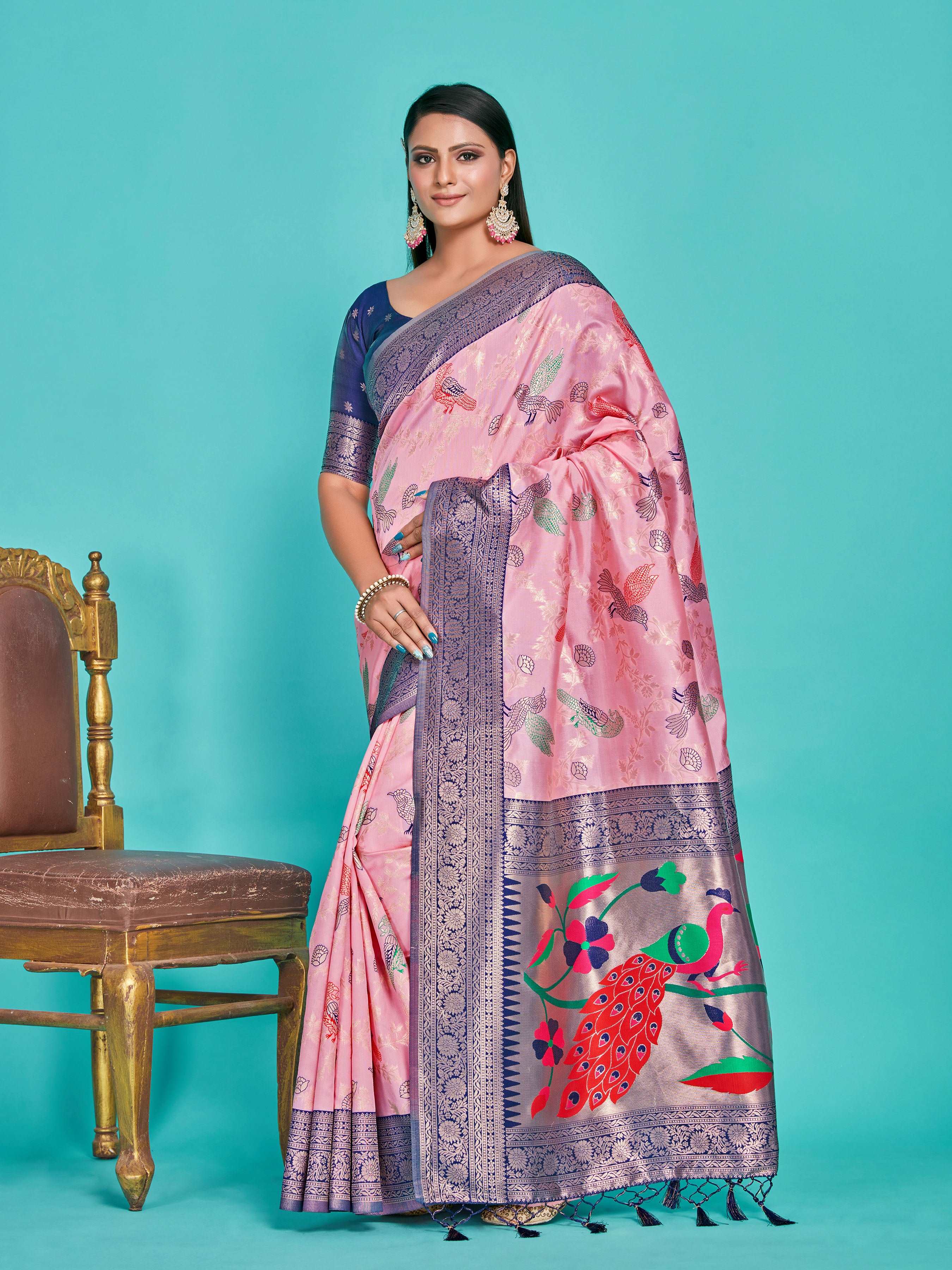 Lenin sarees with digital embroidery work | Saree, Machine embroidery  designs, Pink linen