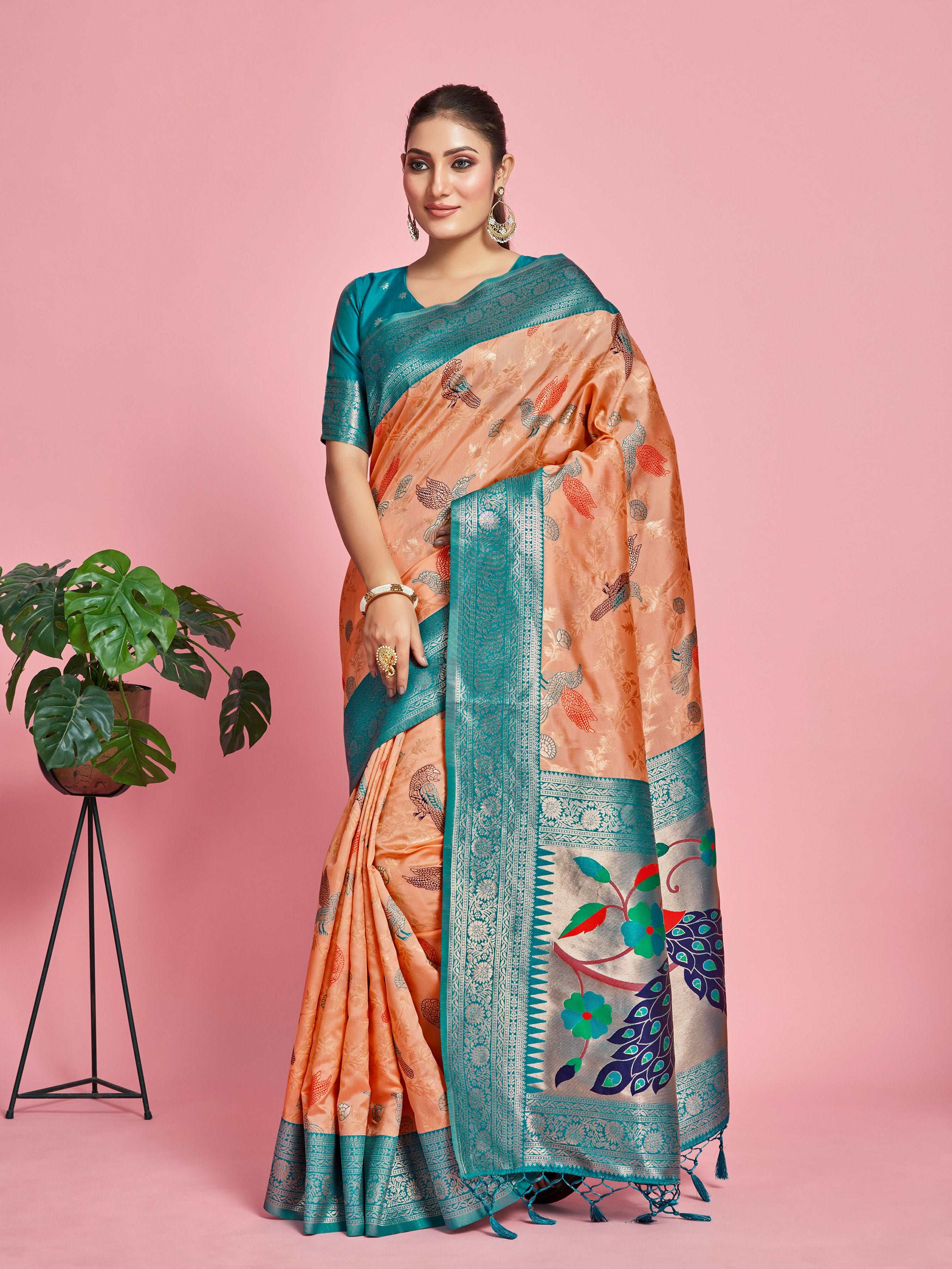 Beautiful tissue lenin Saree with stitched blouse size38 to 40 blouse Lenth  15 sleeves Lenth 51… | Blouse designs, Embroidered blouse designs, Stylish blouse  design