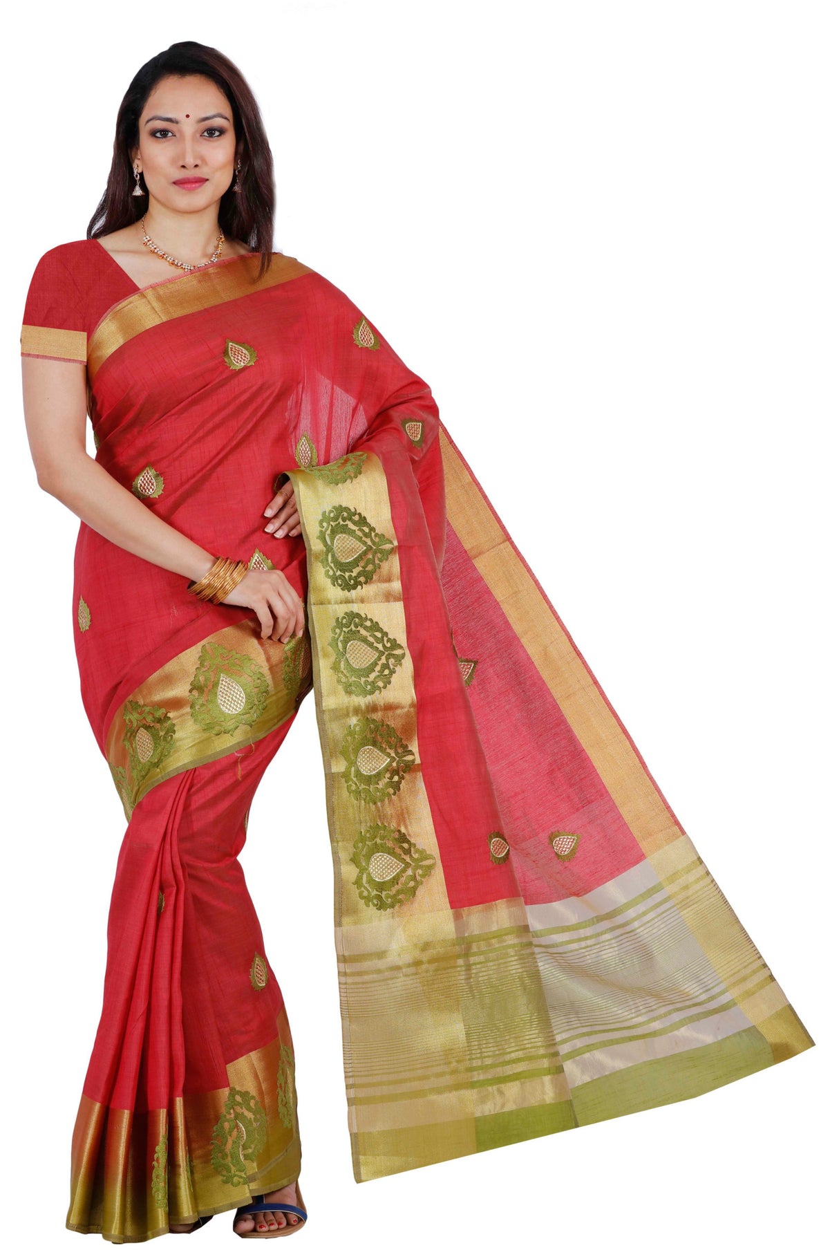 Mimosa Womens Art Silk Saree Kanjivaram Maroon Color