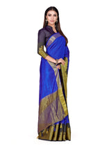 Mimosa Womens Art Silk Saree Kanjivaram Royal Blue Color