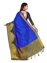 Mimosa Womens Art Silk Saree Kanjivaram Royal Blue Color