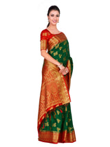 Mimosa Womens Art Silk Saree Kanjivaram BGreen Color