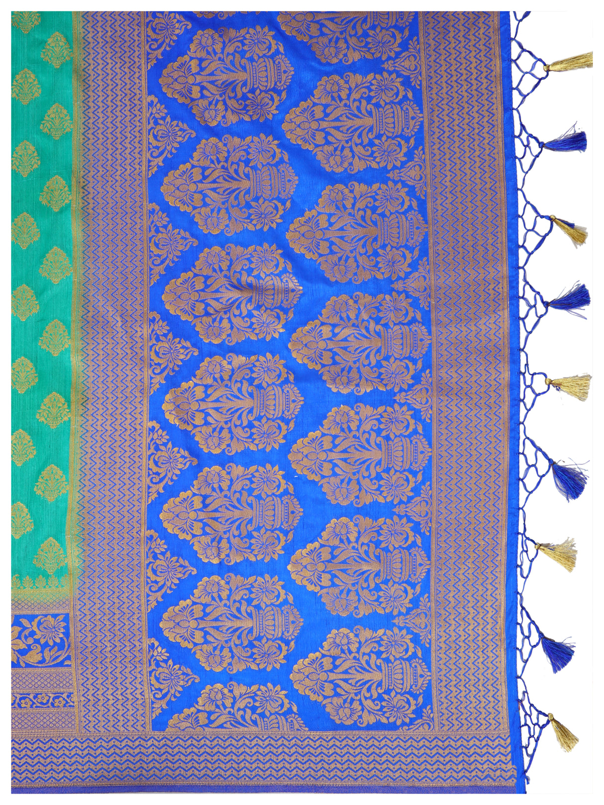 Mimosa Womens Art Silk Saree Kanjivaram Rama Color