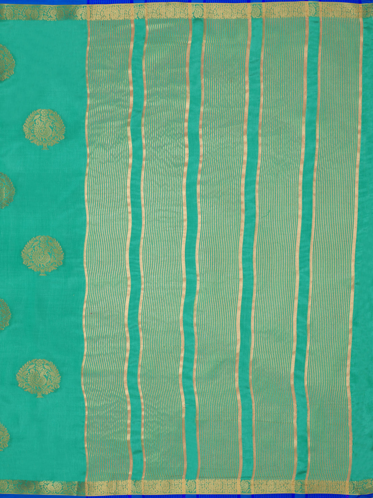 Mimosa Womens Tussar Silk Saree Kanjivaram style Rama Color