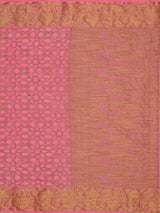 Mimosa Womens Art Silk Saree Patola Pink Color