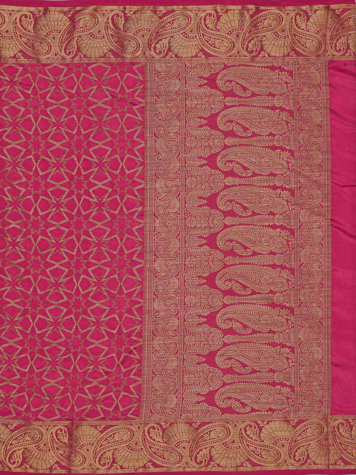 Mimosa Womens Art Silk Saree Patola Gajjari Color