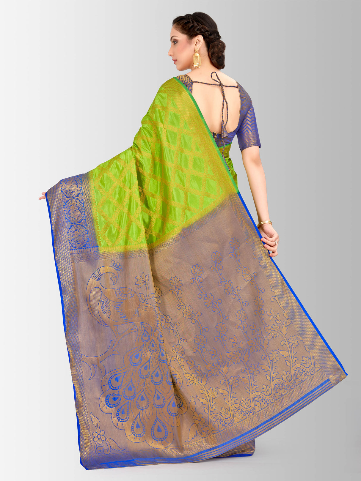 Mimosa Womens Art Silk Saree Kanjivaram Liril Color