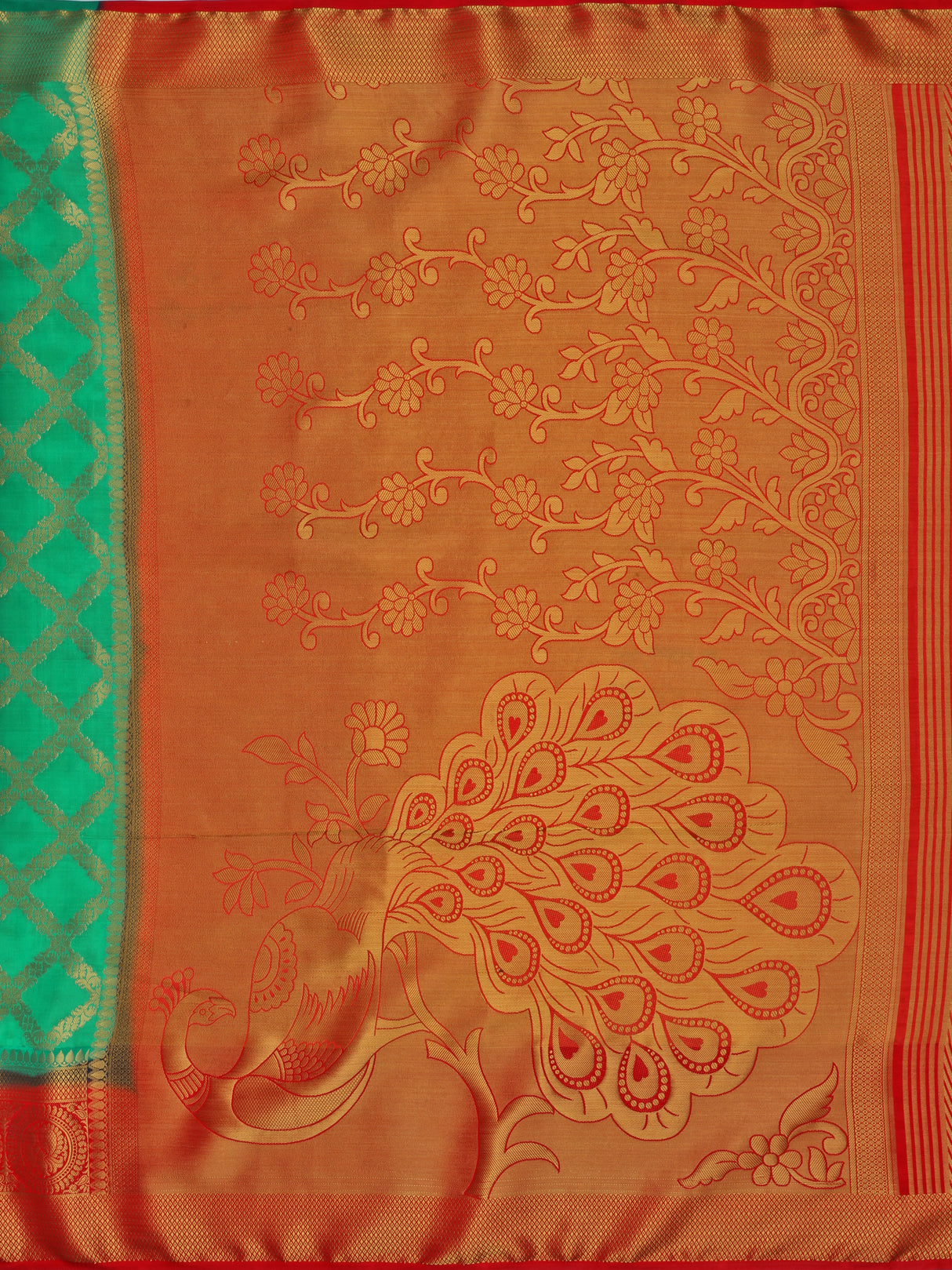 Mimosa Womens Art Silk Saree Kanjivaram Rama Color