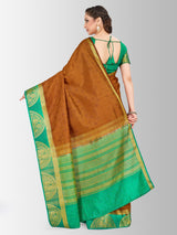 Mimosa Womens Art Silk Saree Kanjivaram Mustard Color