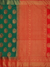 Mimosa Womens Art Silk Saree Kanjivaram BGreen Color