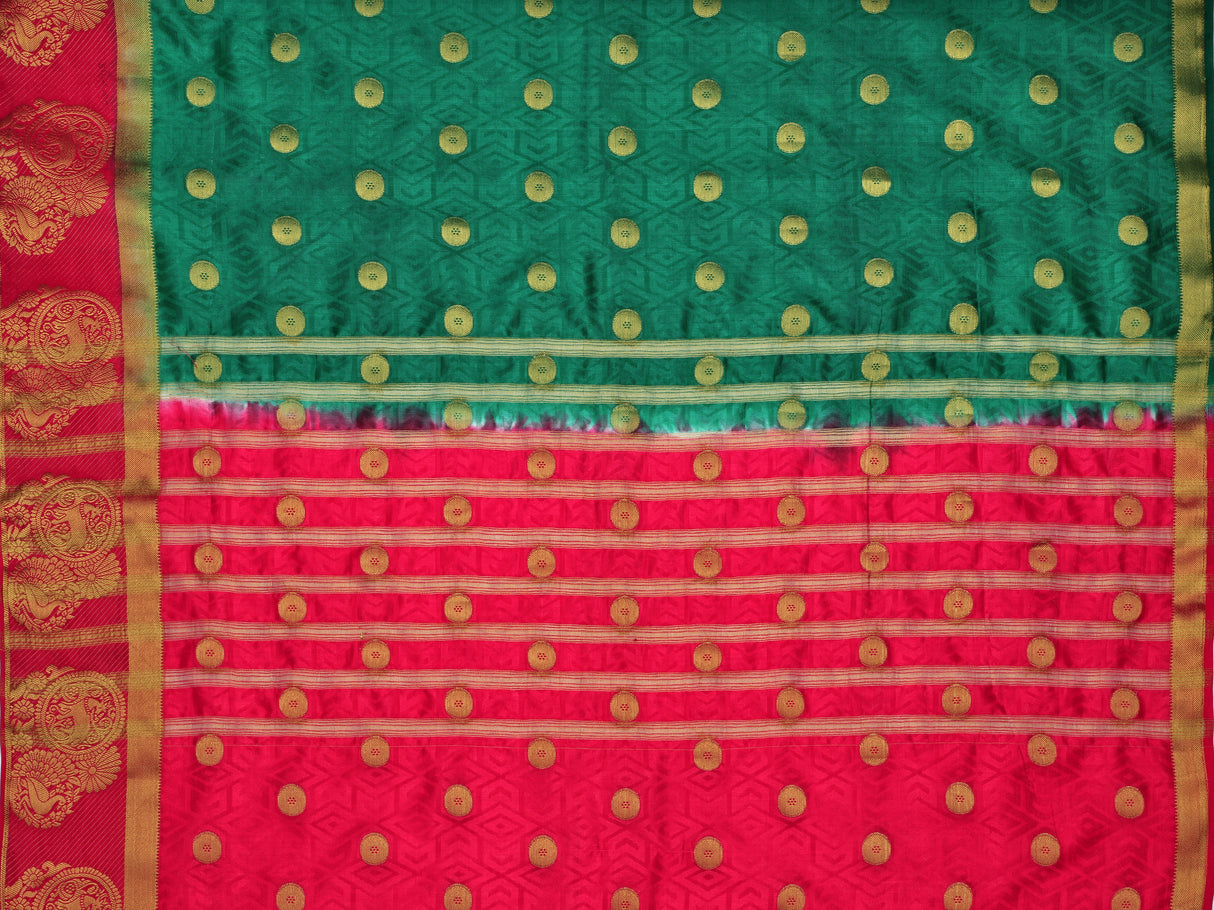 Mimosa Womens Art Silk Saree Kanjivaram BGreen Color