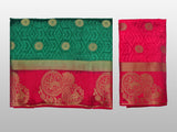 Mimosa Womens Art Silk Saree Kanjivaram BGreen Color