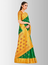 Mimosa Womens Art Silk Saree Paithani Green Color