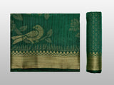 Mimosa Womens Art Silk Saree Kanjivaram BGreen Color