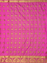 Mimosa Womens Crepe Saree Mysore Silk Pink Color