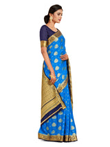 Mimosa Womens Crepe Saree Mysore Silk Ananda Color