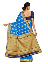 Mimosa Womens Crepe Saree Mysore Silk Ananda Color