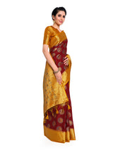 Mimosa Womens Art Silk Saree Kanjivaram Maroon Color