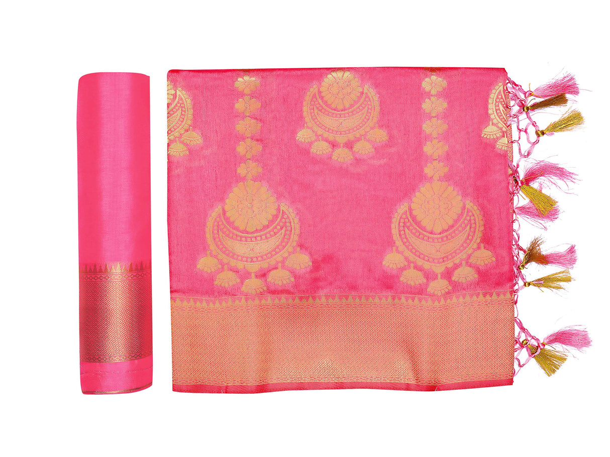 Mimosa Womens Art Silk Saree Kanjivaram Gajjari Color