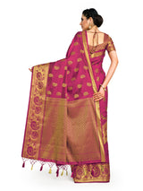 Mimosa Womens Art Silk Saree Kanjivaram Maroon Color