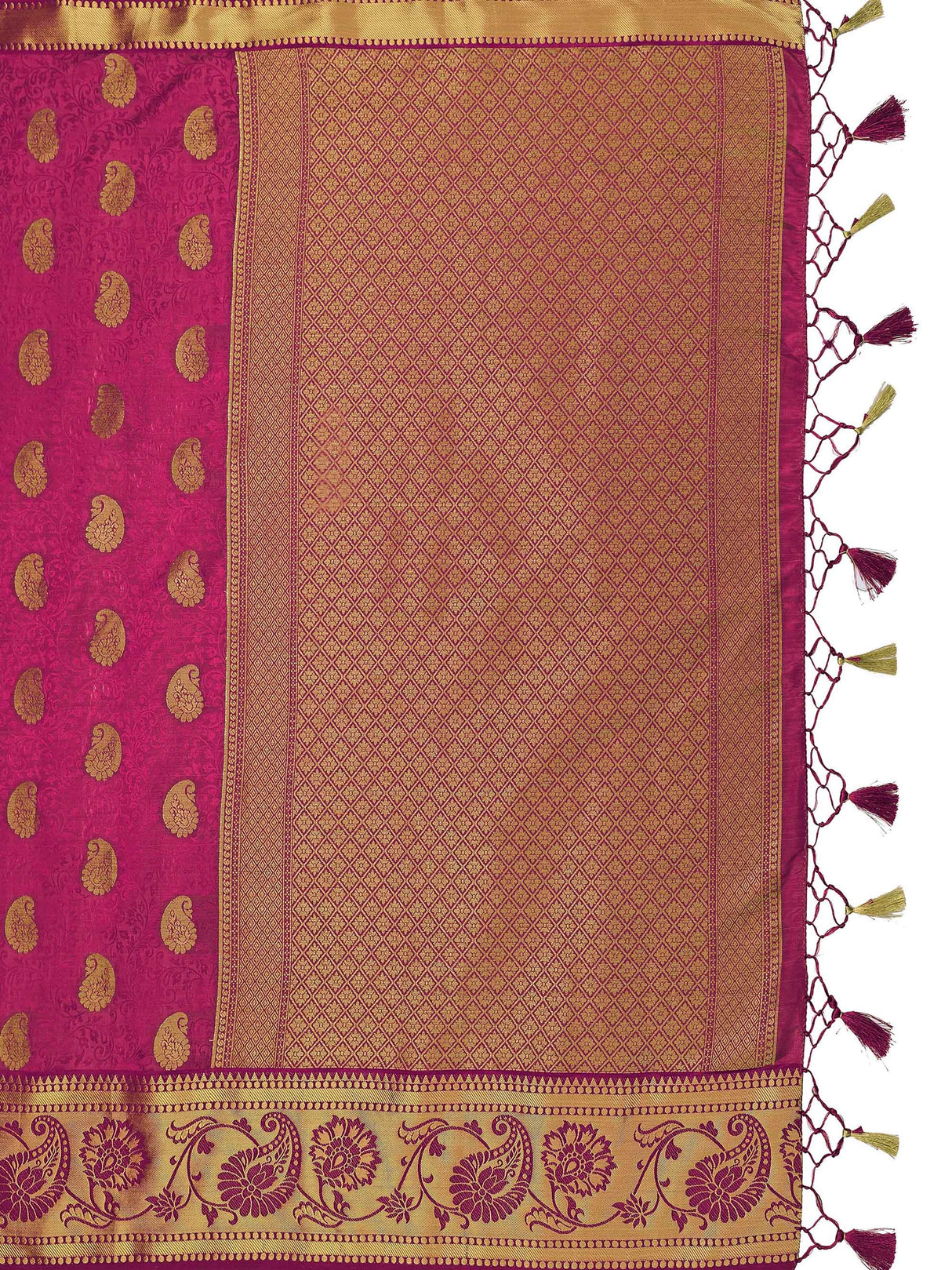 Mimosa Womens Art Silk Saree Kanjivaram Maroon Color