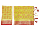 Mimosa Womens Art Silk Saree Kanjivaram Pista Color