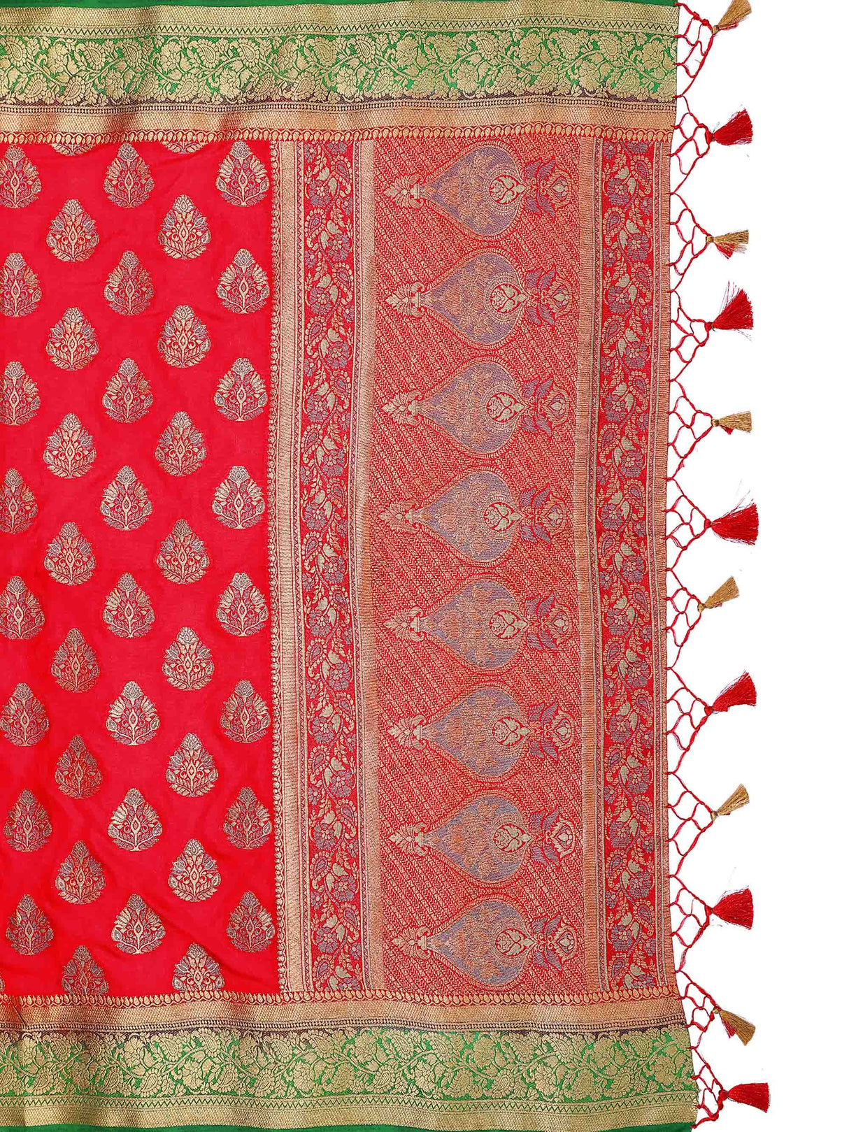 Mimosa Womens Art Silk Saree Kanjivaram Strawberry Color