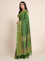 Mimosa Womens Art Silk Saree Kanjivaram Green Color