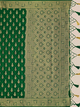 Mimosa Womens Art Silk Saree Kanjivaram BGreen Color