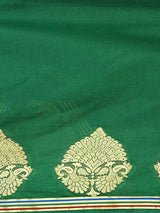 Mimosa Womens Crepe Saree Mysore Silk style BGreen Color