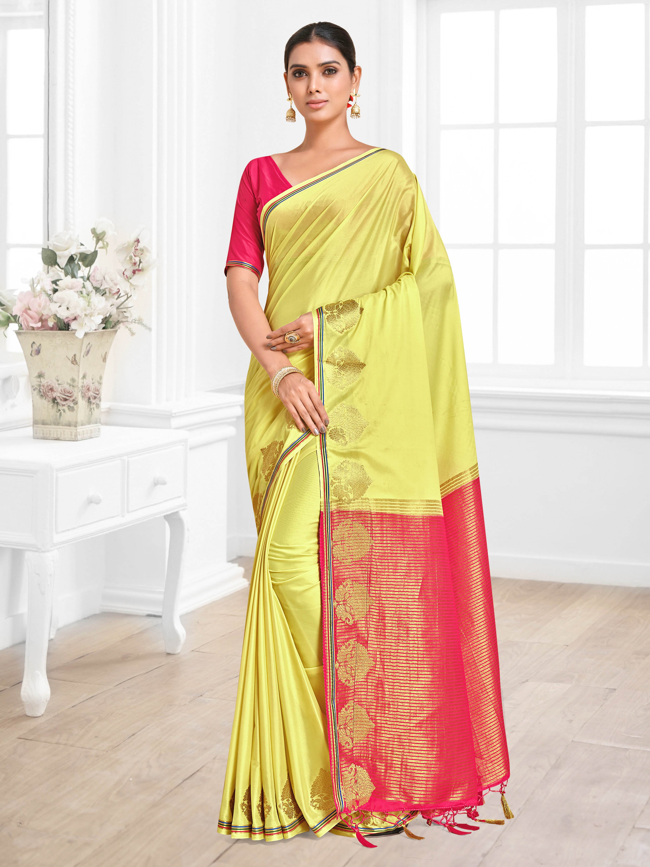 Crepe Silk Saree NSS01 - New Sudarshan Silk