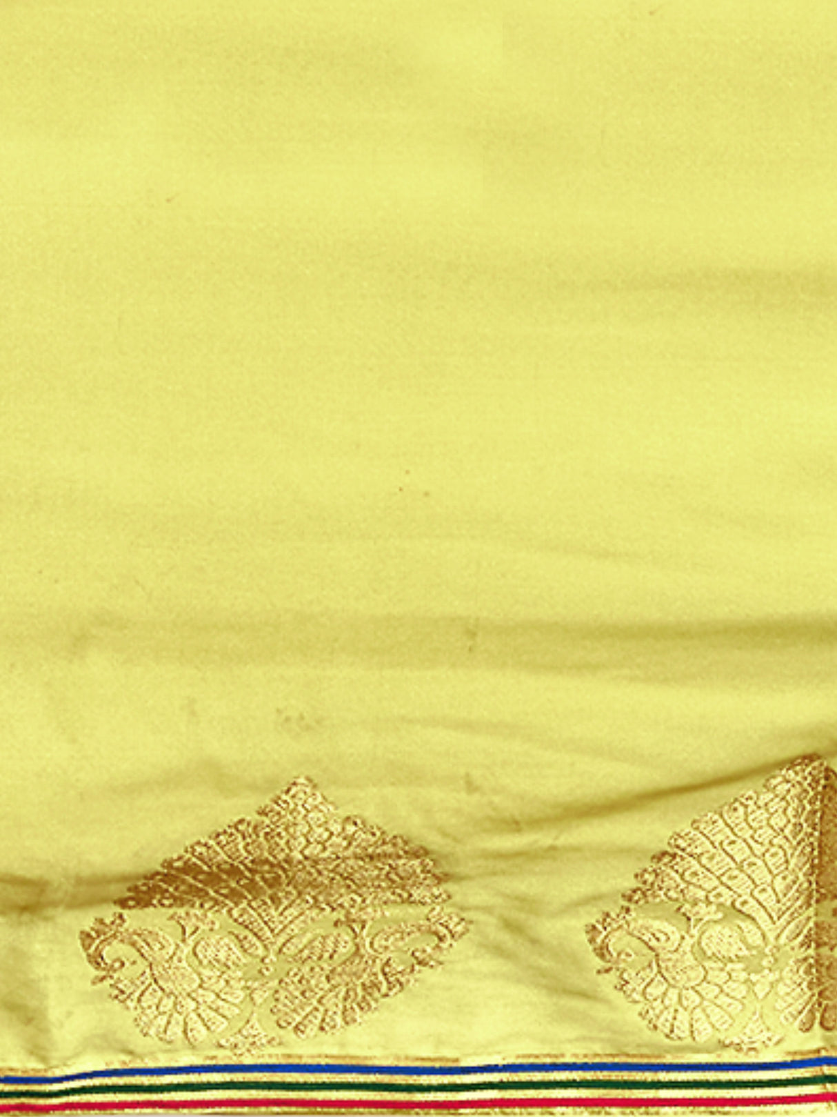 Mimosa Womens Crepe Saree Mysore Silk style Yellow Color