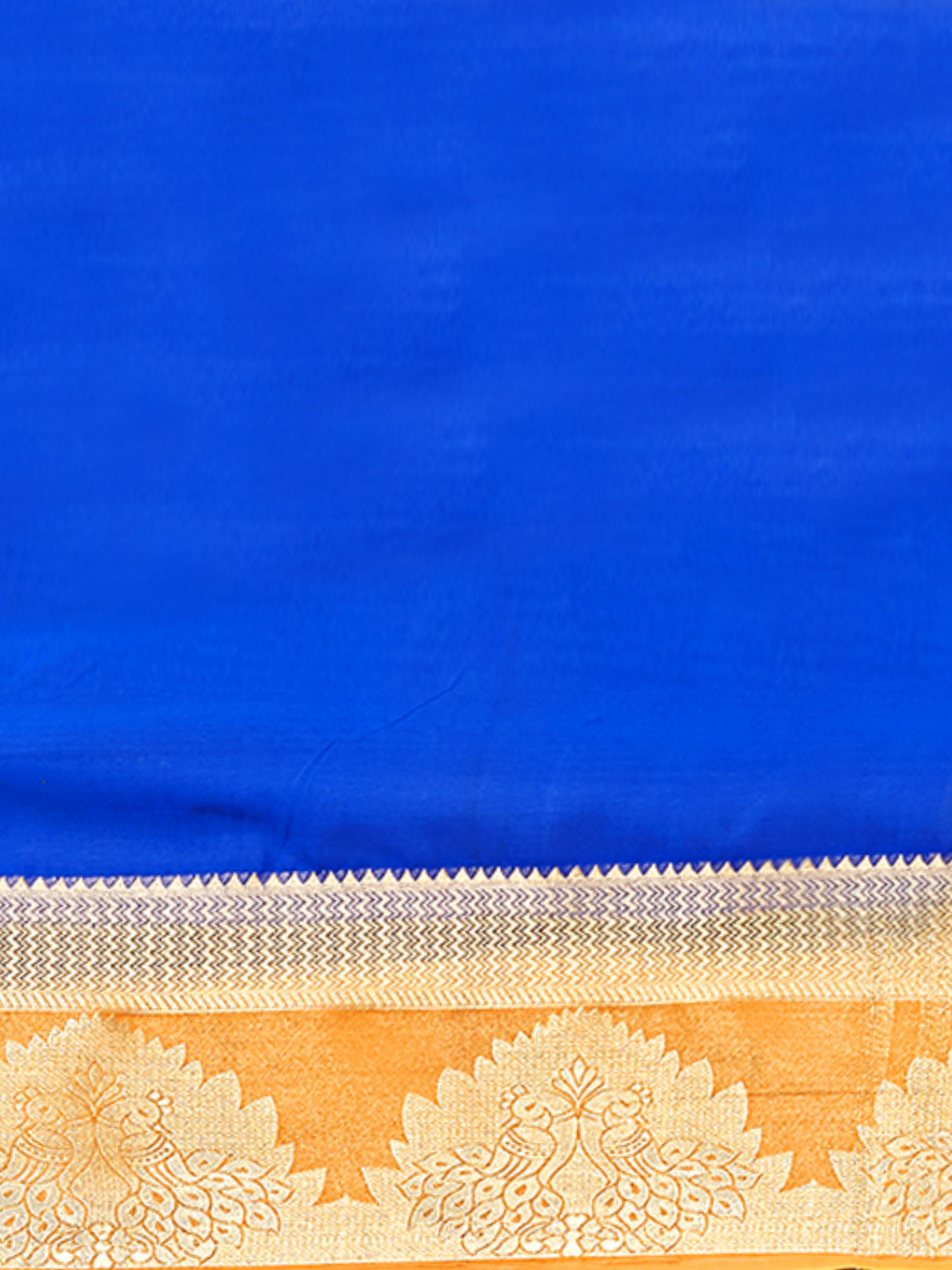 Mimosa Womens Chiffon Saree Banarasi style Royal Blue Color