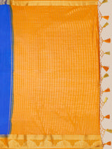 Mimosa Womens Chiffon Saree Banarasi style Royal Blue Color