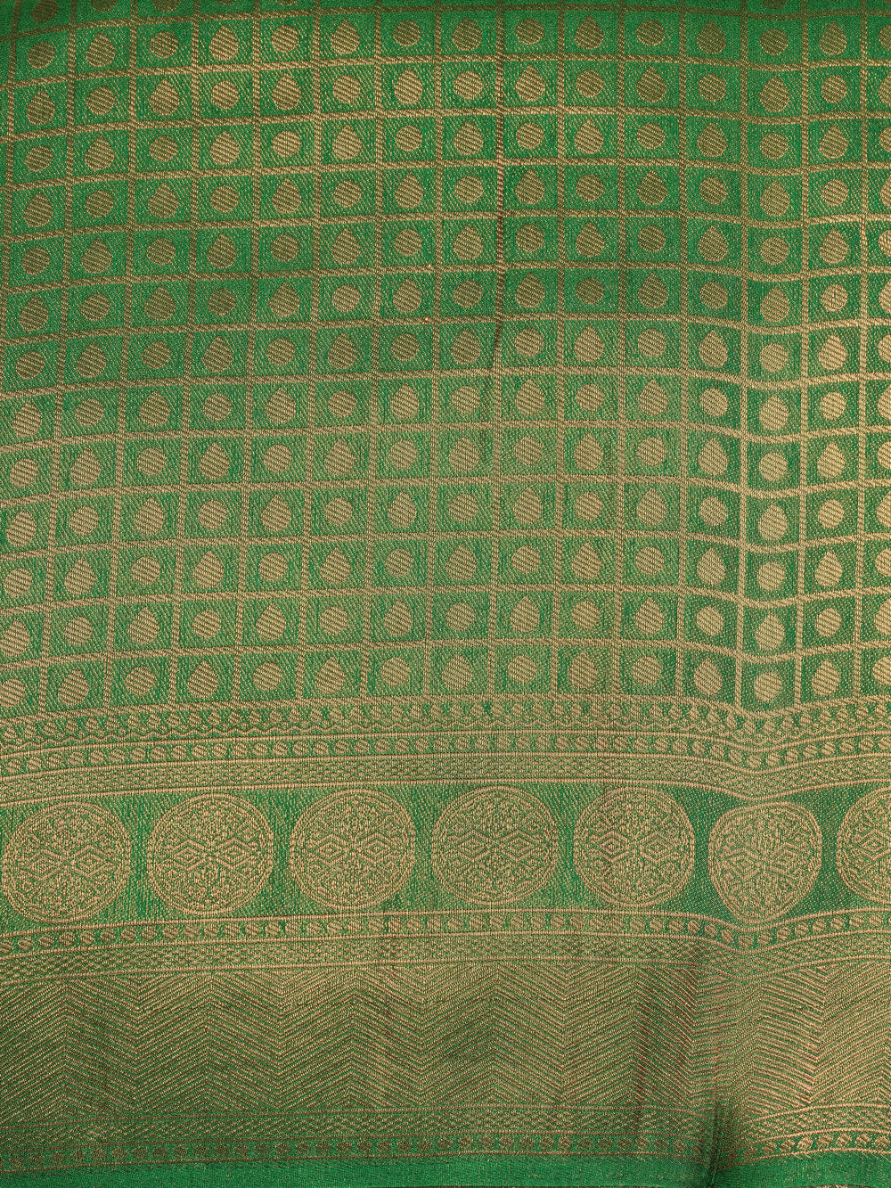 Mimosa Womens Art Silk Saree Kanjivaram Green Color