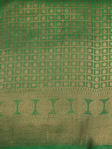 Mimosa Womens Art Silk Saree Kanjivaram Green Color