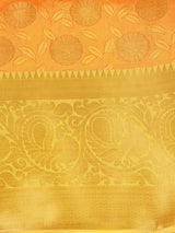 Mimosa Womens Art Silk Saree Kanjivaram Yellow Color