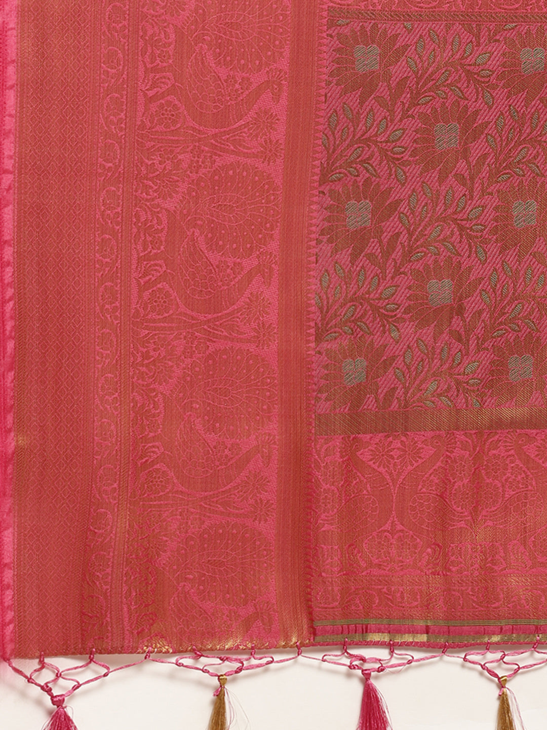 Mimosa Womens Art Silk Saree Kanjivaram Gajjari Color