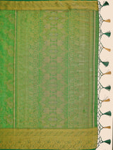 Mimosa Womens Art Silk Saree Kanjivaram Green Color