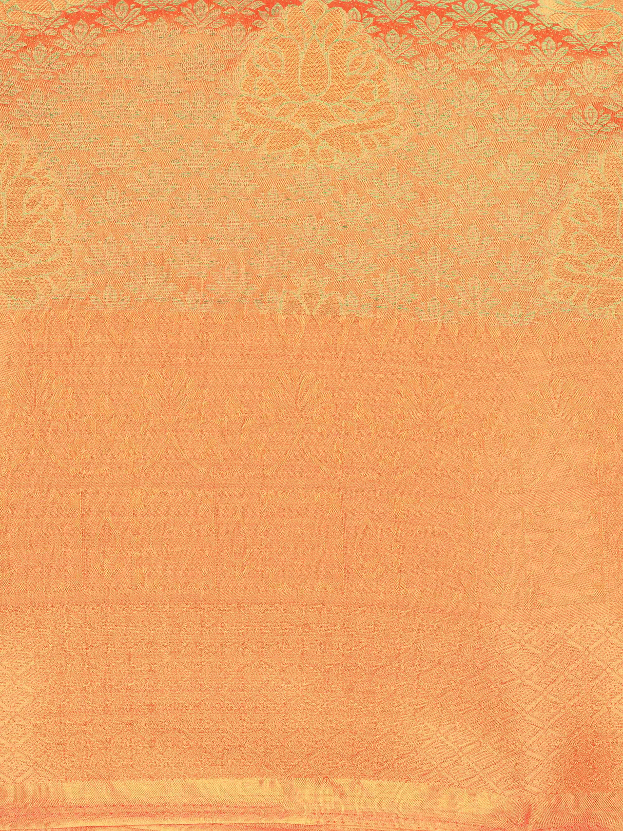 Mimosa Womens Art Silk Saree Kanjivaram Orange Color