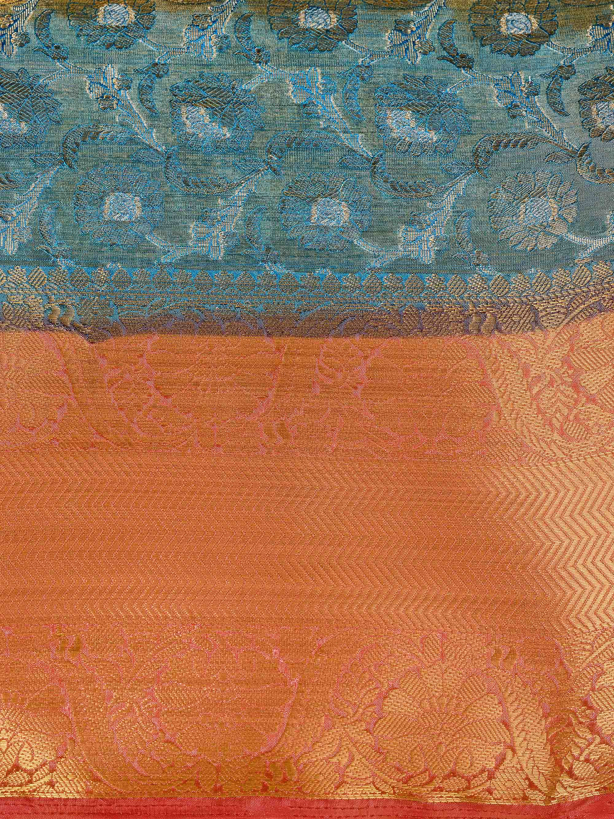 Mimosa Womens Art Silk Saree Kanjivaram Ananda Color