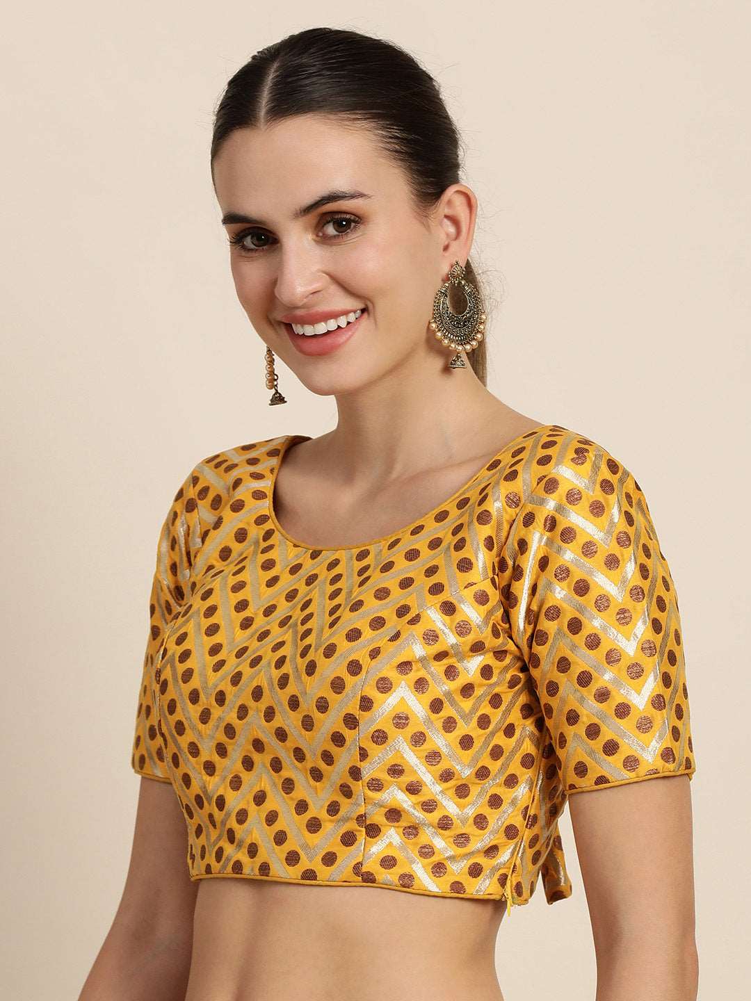 Gold Tissue Blouses Buy Online | Soch USA & Worldwide