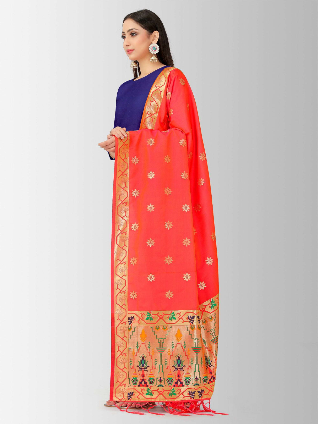 Mimosa Women's Banarasi Art Silk dupatta Color