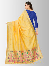 MIMOSA Women's Floral Art Silk Dupatta