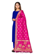 MIMOSA Women's Banarasi Art Silk dupatta Color Pink