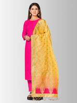 MIMOSA Women's Banarasi Art Silk dupatta Color