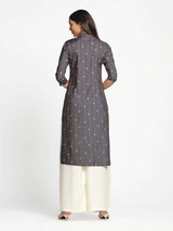 Mimosa Brown Color Printed Straight Kurta