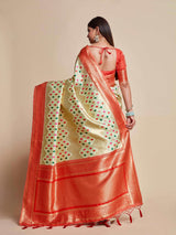 Mimosa Women's Woven Design Kanjivaram Art Silk Saree With Blouse Piece : SA00001062PS