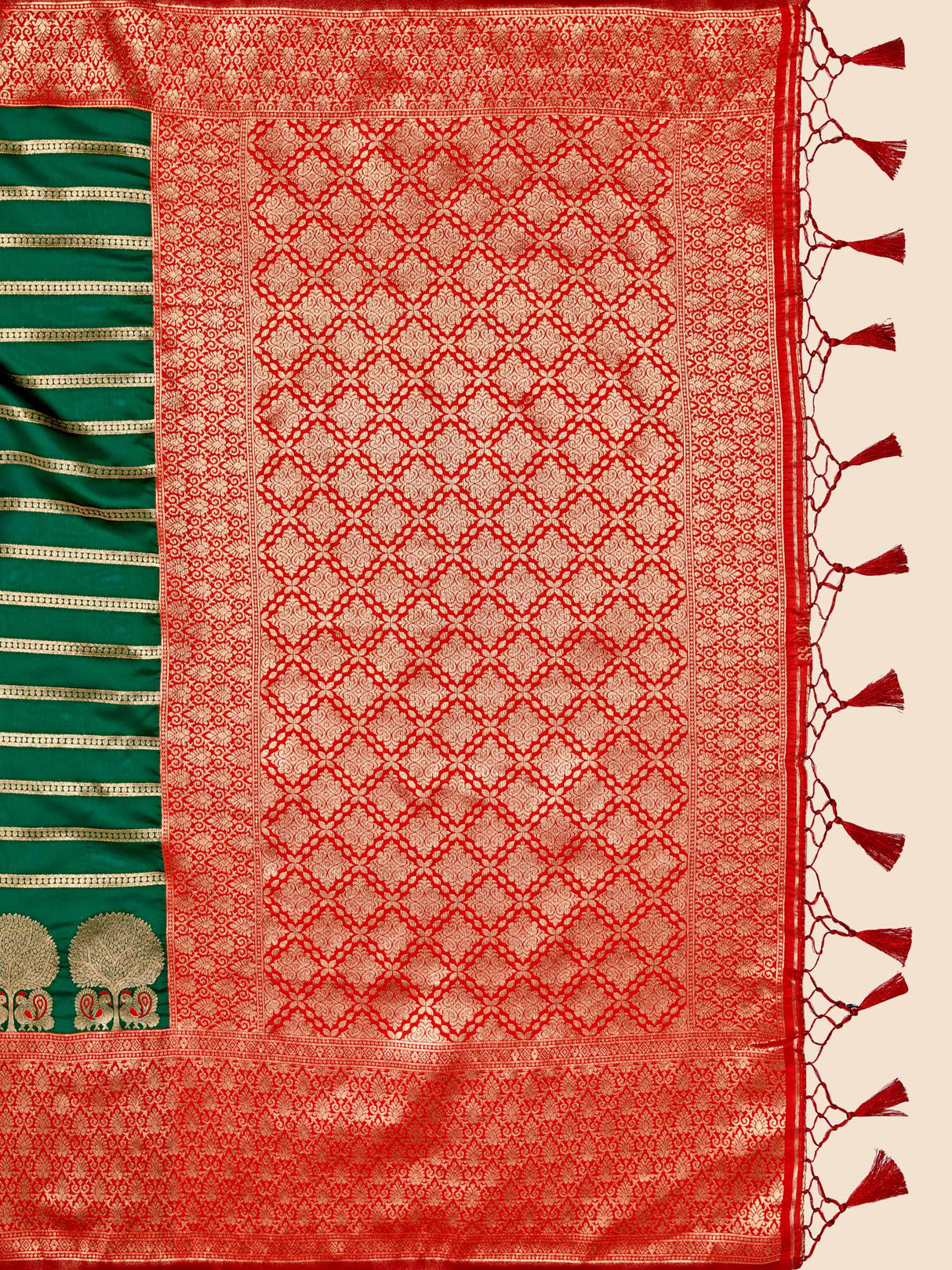 Mimosa Women's Woven Design Kanjivaram Art Silk Saree With Blouse Piece : SA00001078BG